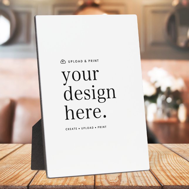 Placa Expositora Easel Rótulo tu envío de diseño de 5" x 7" (Subido por el creador)