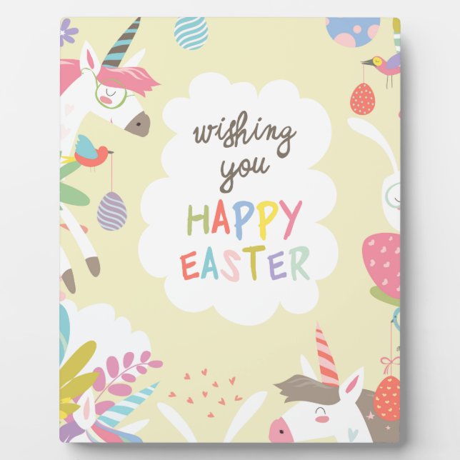 Placa Expositora easter unicorn (Frente)