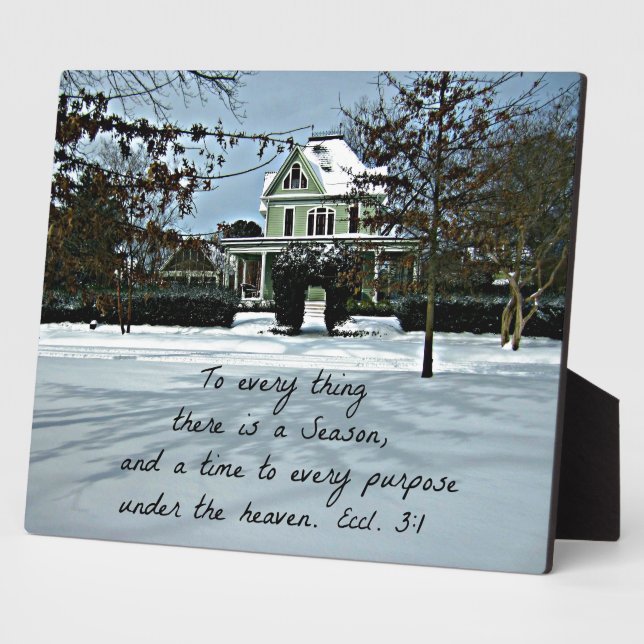 Placa Expositora Ecclesiastés 3:1 En cada estación (Lado)