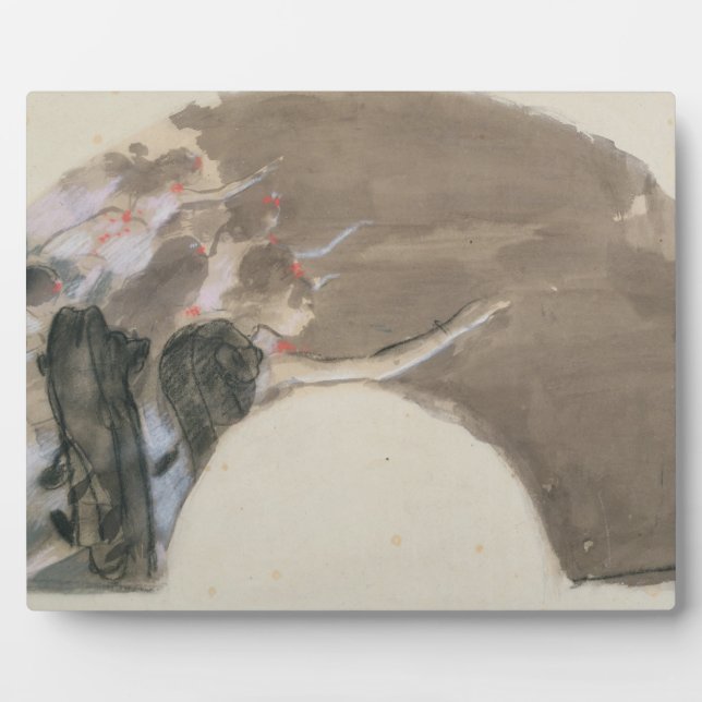 Placa Expositora Edgar Degas | Esbozo para un ventilador, c.1879 (Frente)