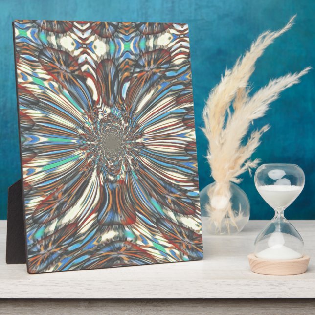 Placa Expositora Edgy African Urban Pop Art Resumen Diseño Óptico (Lado)