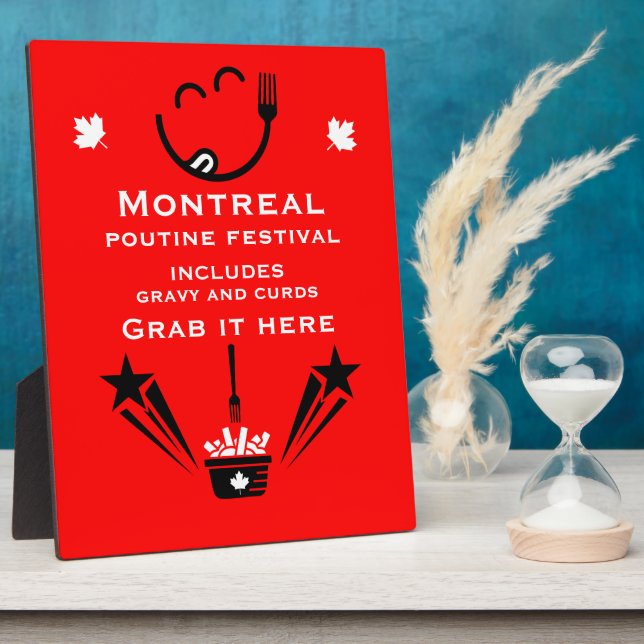 Placa Expositora Editable Canadian Poutine Festival (Lado)