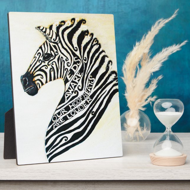 Placa Expositora EDS Art Zebra Con Easel (Lado)