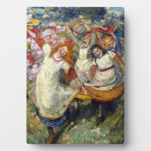 Placa Expositora Edward Atkinson Hornel - El baile de primavera