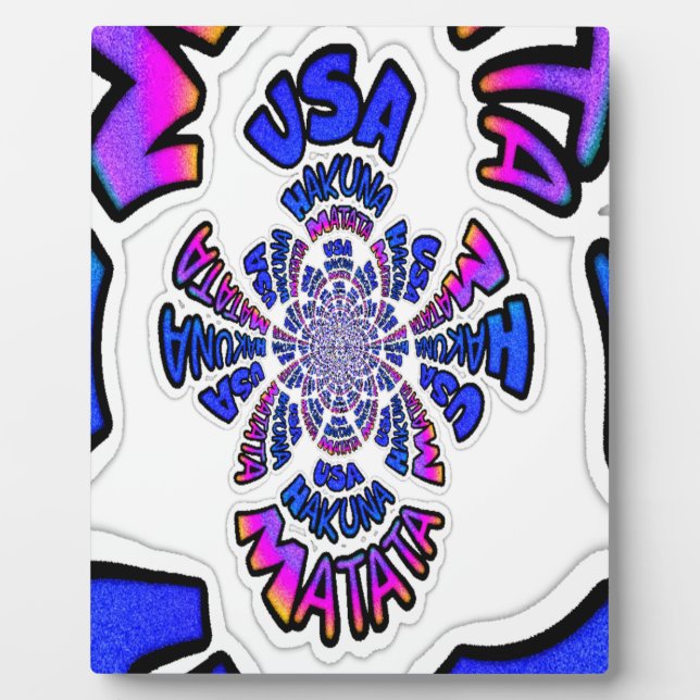 Placa Expositora EE.UU. Un hermoso y asombroso diseño de citas de t (Frente)