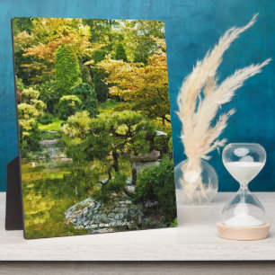Placa Expositora Efecto de pintura de jardín japonés paisaje