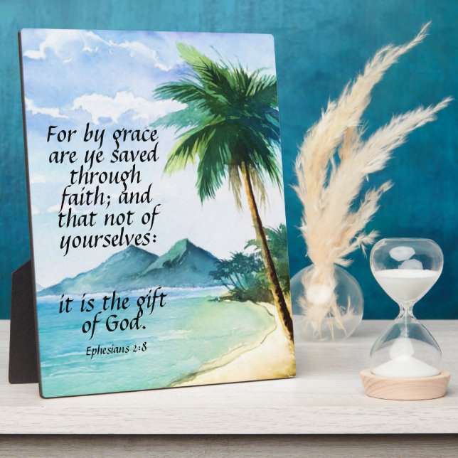 Placa Expositora Efesios 2:8 (Lado)