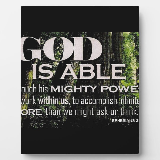 Placa Expositora Efesios 3:20 (Frente)