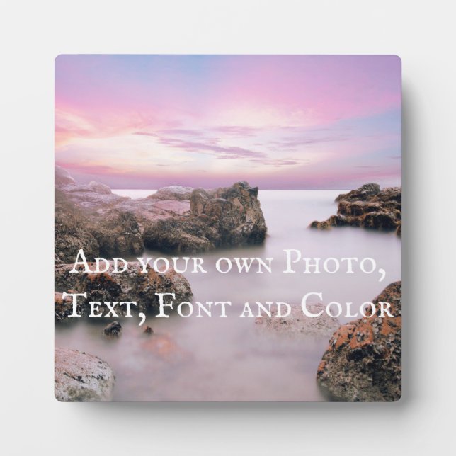 Placa Expositora Ejemplo: Agrega tu propia foto, texto, fuente y co (Frente)