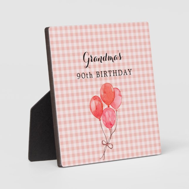 Placa Expositora El 90 cumpleaños de la abuela (Anverso)