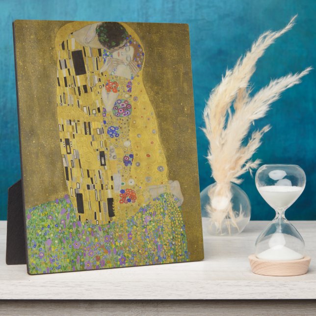 Placa Expositora El abrazo del beso de los amantes por Gustav Klimt (Lado)
