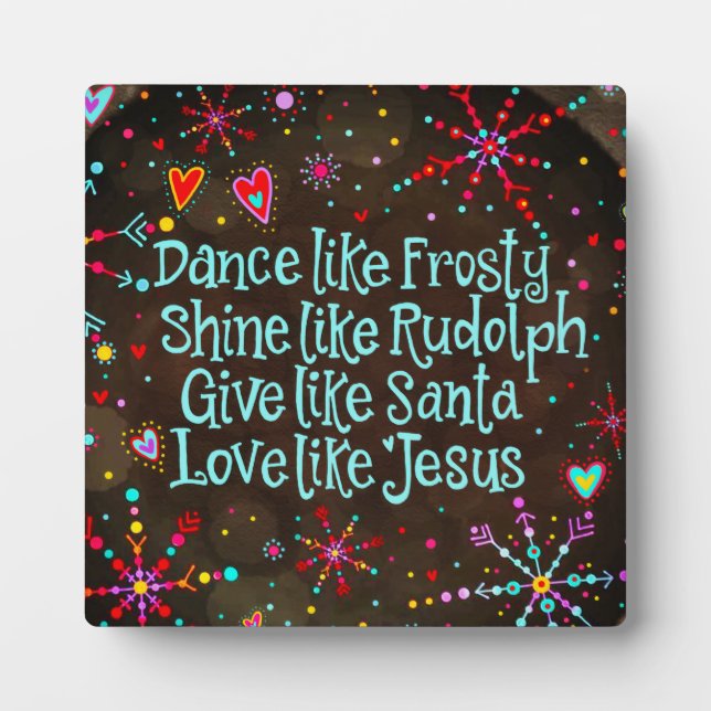 Placa Expositora El amor como Jesús festivo (Frente)