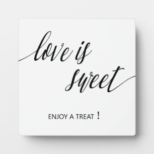 Placa Expositora El amor es una señal dulce Tabletop Plaque con Eas