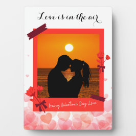 Placa Expositora El Amor Está En El Aire Personalizado Foto Pareja 