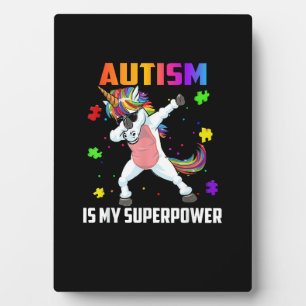 Placa Expositora El Autismo Es Mi Superpoder Regalo De Unicornio Ki