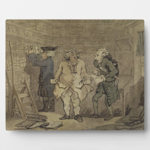 Placa Expositora El autor y su editor, 1784 (lavado gris y
