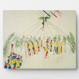 Placa Expositora El Baile Shoshone Sun (pigmento sobre muselina)