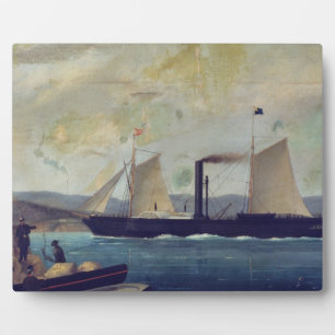 Placa Expositora El barco "mallorquín" en el que se embarcan George