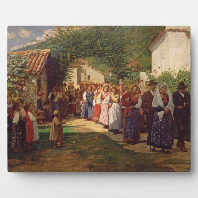 Placa Expositora El Boda dorado (aceite sobre lienzo) (Frente)