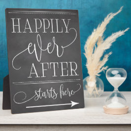 Placa Expositora El Chalkboard Es Feliz Desde Que Comenzó Aquí El R