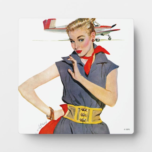 Placa Expositora El Chica que robó aviones (Frente)