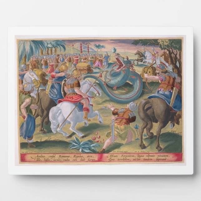 Placa Expositora El cónsul romano Atilius somete a los serbios afri (Frente)