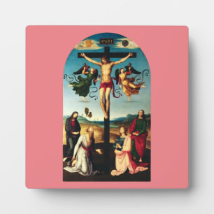 Placa Expositora El Cristo crucificado con la Virgen María