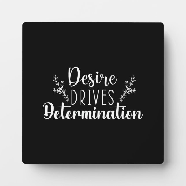 Placa Expositora El deseo impulsa la determinación - Hustle, Gym, S (Frente)