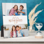 Placa Expositora El Día de la Madre Retro 2 fotos Personalizados tr<br><div class="desc">El Día de la Madre Retro 2 fotos Personalizados trazas</div>