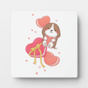 Placa Expositora El día de San Valentín: Beagle y Macarons