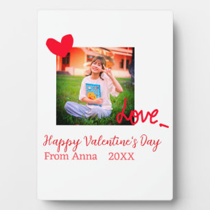 Placa Expositora El día de San Valentín feliz amor al corazón rojo