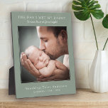 Placa Expositora El día que conocí a mi papá, foto, padre de famili<br><div class="desc">Añade una fotografía de tu bebé el día en que conocieron a su papá,  ¡así como su nombre y fecha de nacimiento para un regalo que papá valorará para siempre!</div>