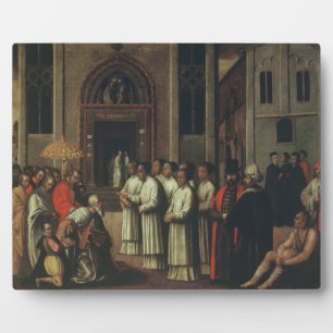 Placa Expositora El Doge Ziani se reúne con el Papa Alejandro III (