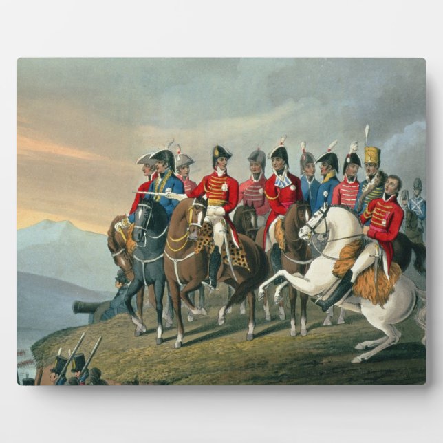 Placa Expositora El duque de Wellington y su personal que cruza el (Frente)