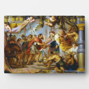 Placa Expositora El encuentro de Abraham y Melchizedek Rubens