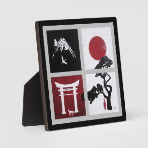Placa Expositora El Espíritu Japonés Pintura de Alfred Fox