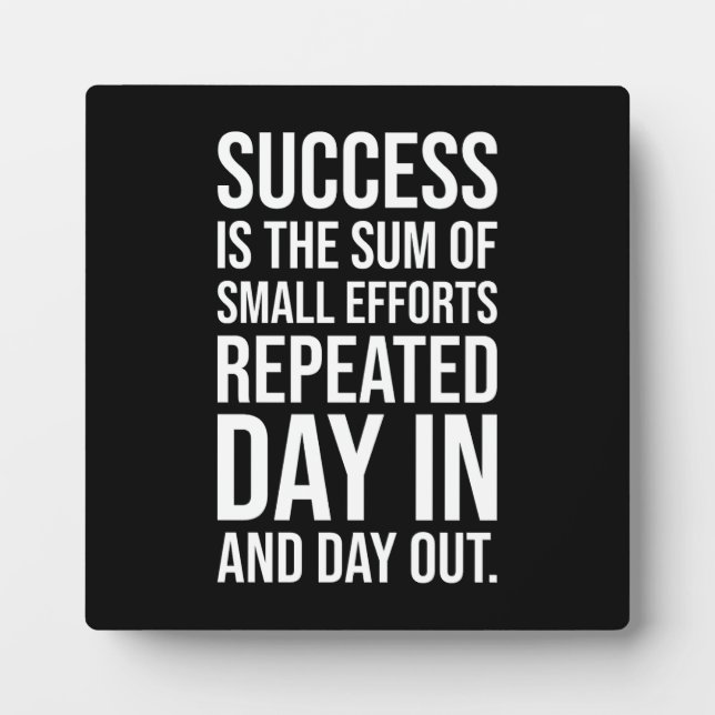 Placa Expositora El Éxito Es Una Suma De Pequeños Esfuerzos - Gimna (Frente)
