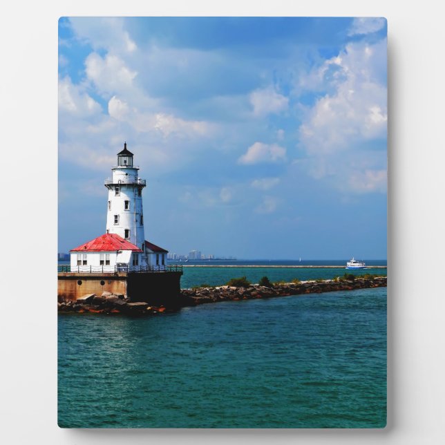 Placa Expositora El faro de Chicago (Frente)