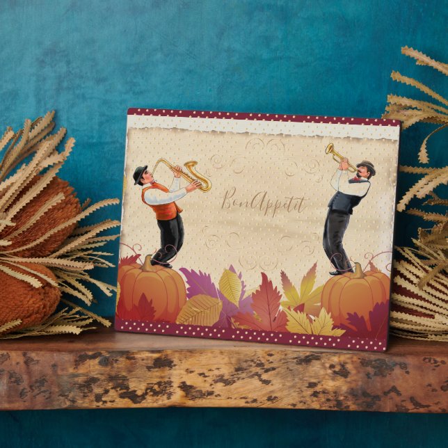 Placa Expositora El Festival de Acción de Gracias Cae Maple deja la (Lado)