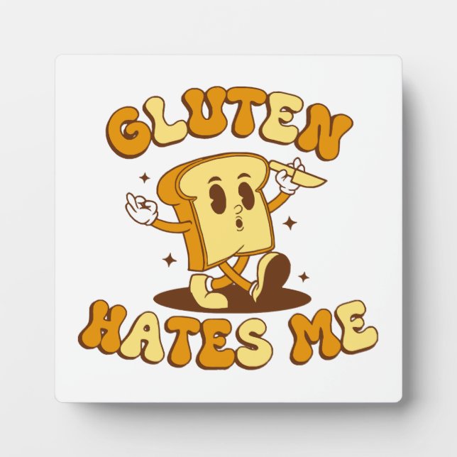 Placa Expositora El gluten me odia (Frente)
