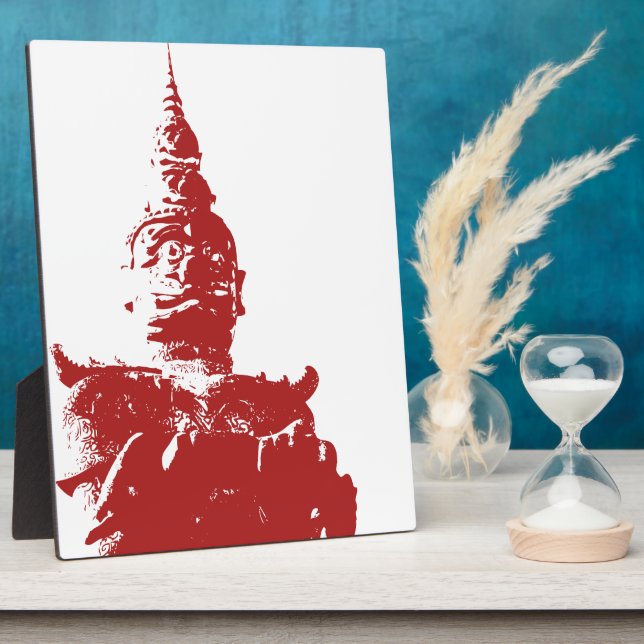 Placa Expositora El gran guardián lao .. Parque Buddha, Vientiane,  (Lado)