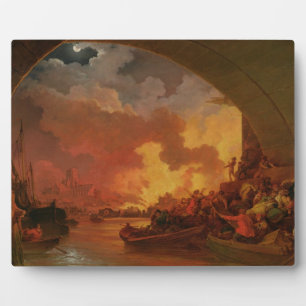 Placa Expositora El gran incendio de Londres, c.1797 (petróleo sobr