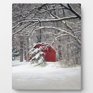 Placa Expositora El granero rojo en la nieve de 2011