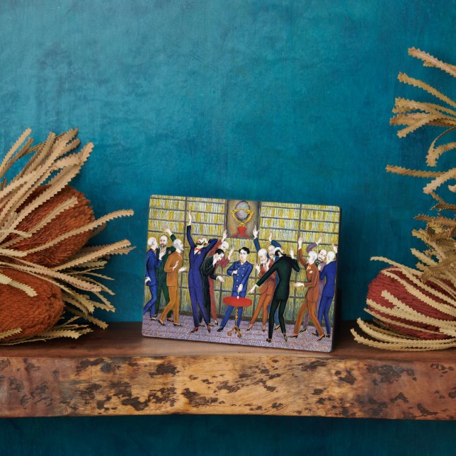 Placa Expositora El Huevo de Colón, arte fino, (Lado)