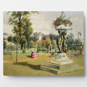 Placa Expositora El jardín de la terraza, la abadía de Woburn (crom