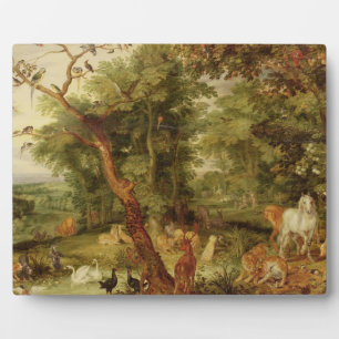 Placa Expositora El Jardín del Edén, al fondo El Temptati