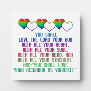 Placa Expositora El mayor mandamiento