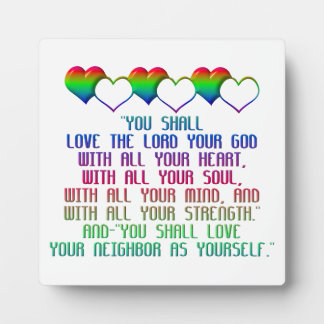 Placa Expositora El mayor mandamiento