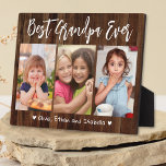 Placa Expositora El mejor abuelo jamás los nietos 3 madera de Colla<br><div class="desc">Crea tu propio regalo fotográfico para el abuelo con múltiples fotos de nietos. Dé regalos personalizados de abuelo con nombres de nietos para convertirlo en un tesoro. Los regalos personalizados del abuelo son perfectos para cumpleaños del abuelo,  día del padre,  día de los abuelos y Navidades.</div>