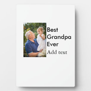 Placa Expositora El mejor abuelo siempre agrega el nombre de la fot